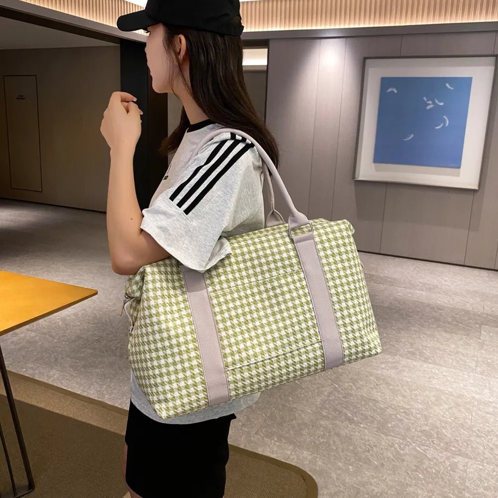 Houndstooth Canvas Travel BagBag