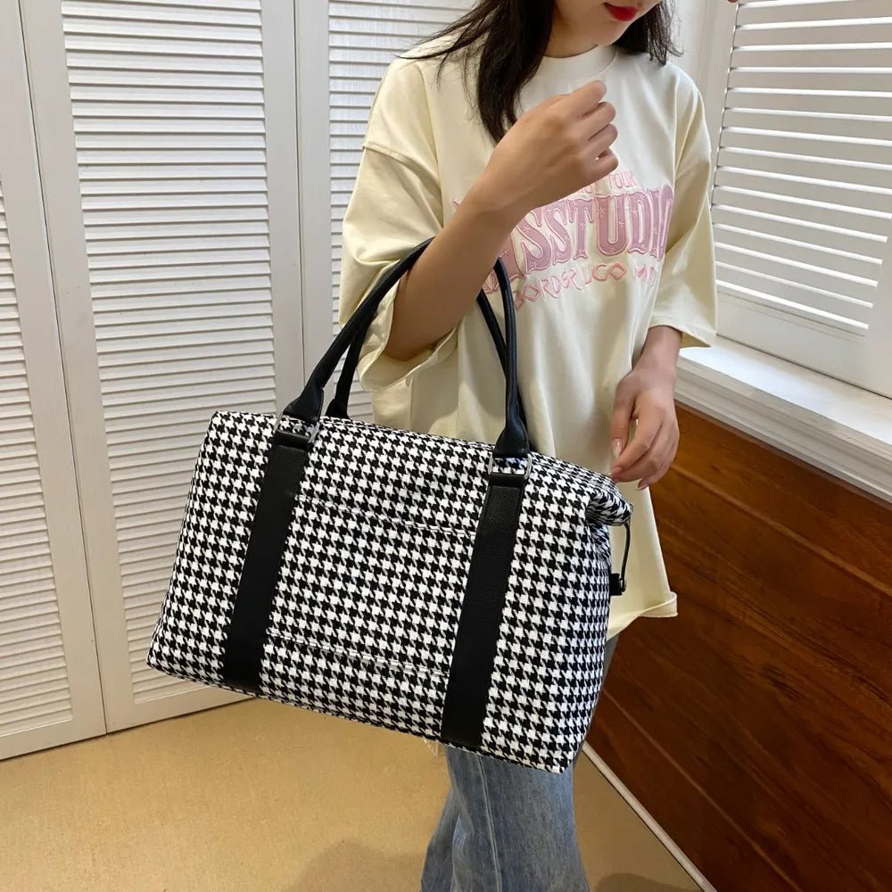 Houndstooth Canvas Travel BagBag