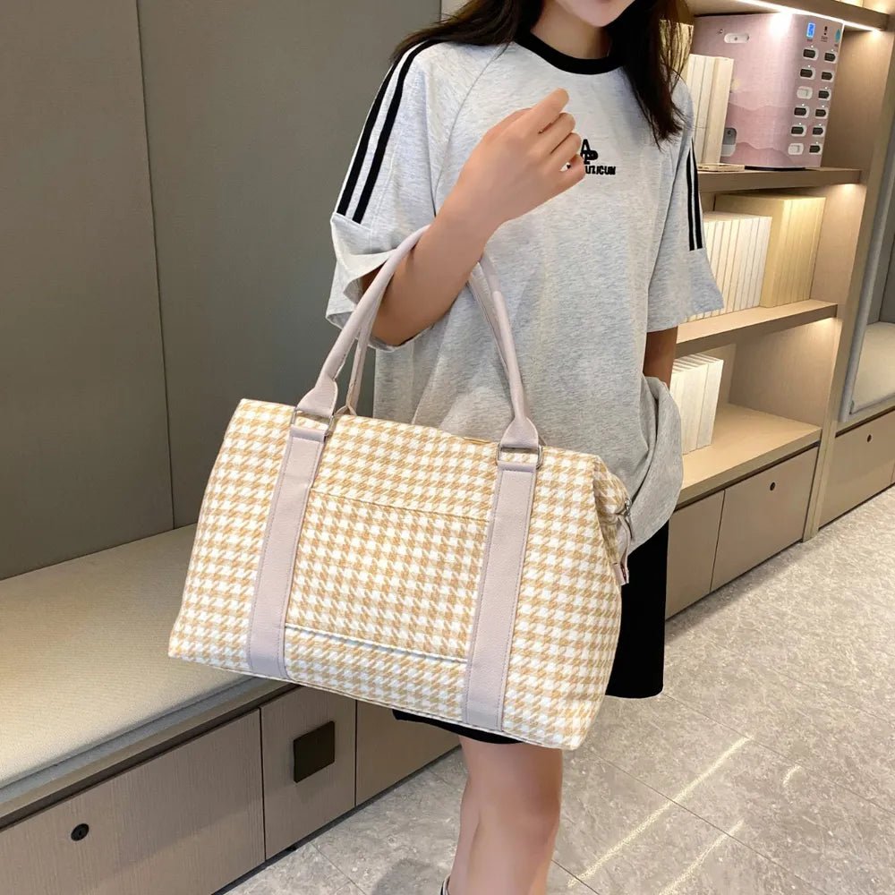 Houndstooth Canvas Travel BagBag