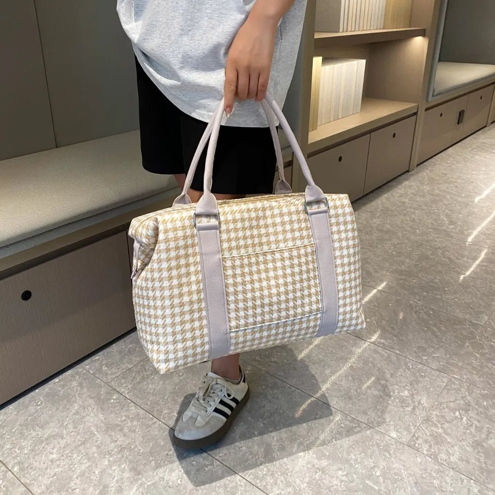 Houndstooth Canvas Travel BagBag