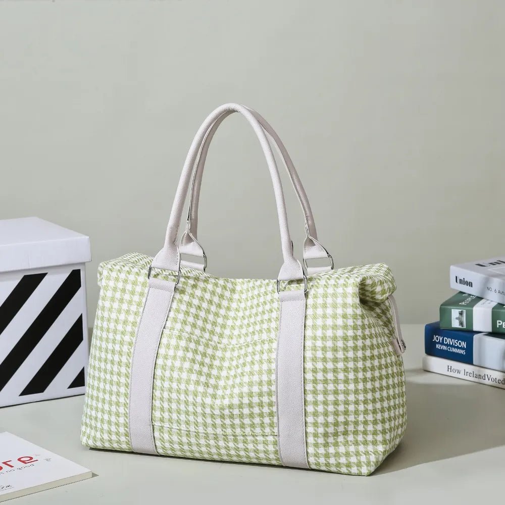 Houndstooth Canvas Travel BagBag