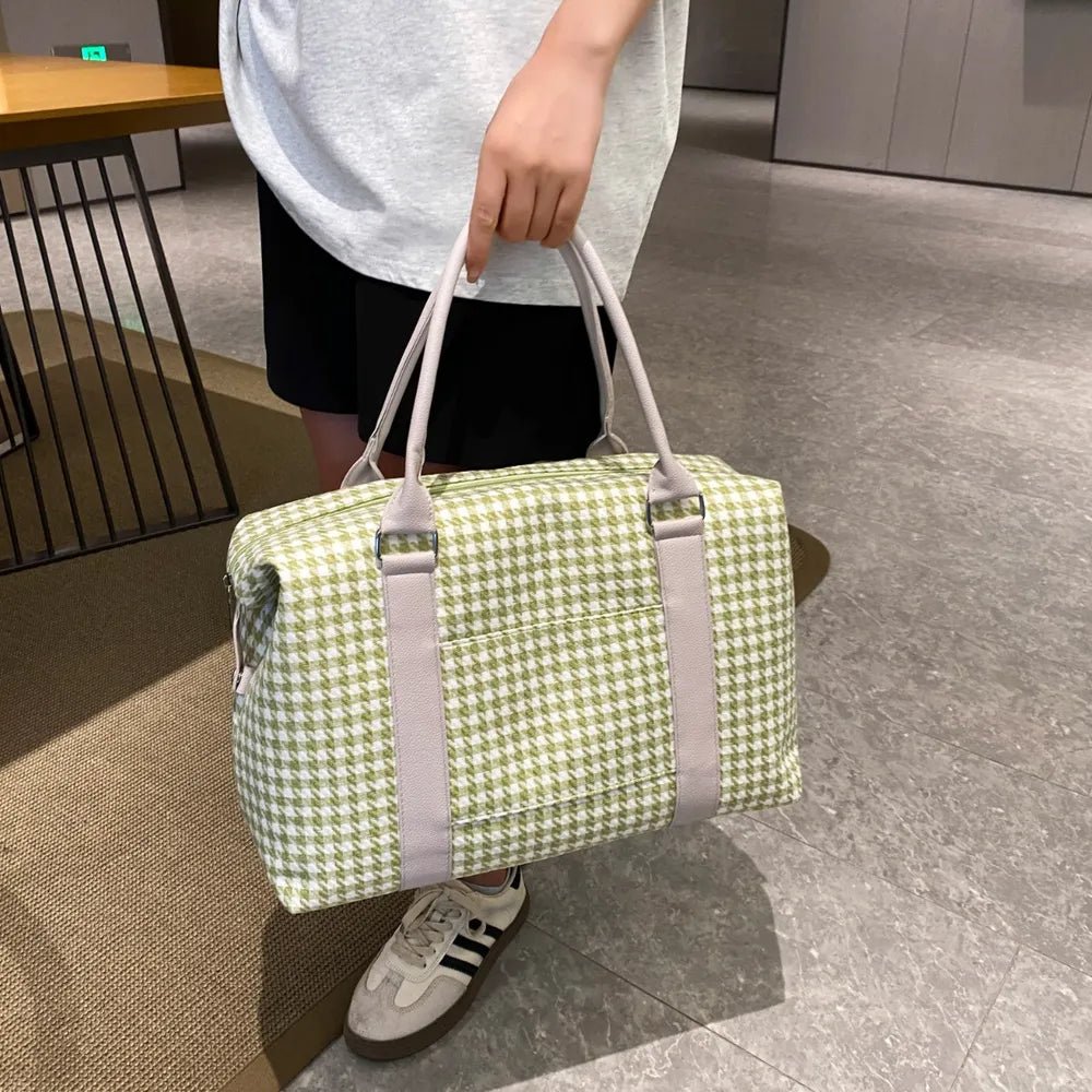 Houndstooth Canvas Travel BagBag