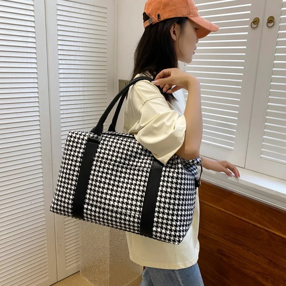 Houndstooth Canvas Travel BagBag