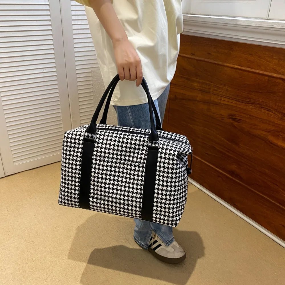 Houndstooth Canvas Travel BagBag