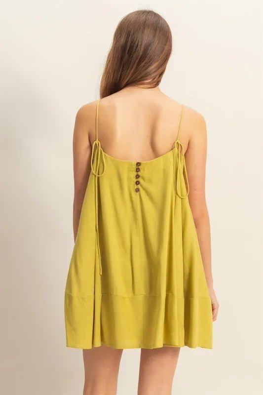 HYFVE A - Line Flowy Mini Cami Dress with Pockets