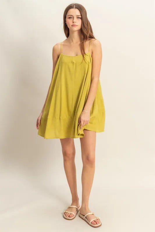 HYFVE A - Line Flowy Mini Cami Dress with Pockets