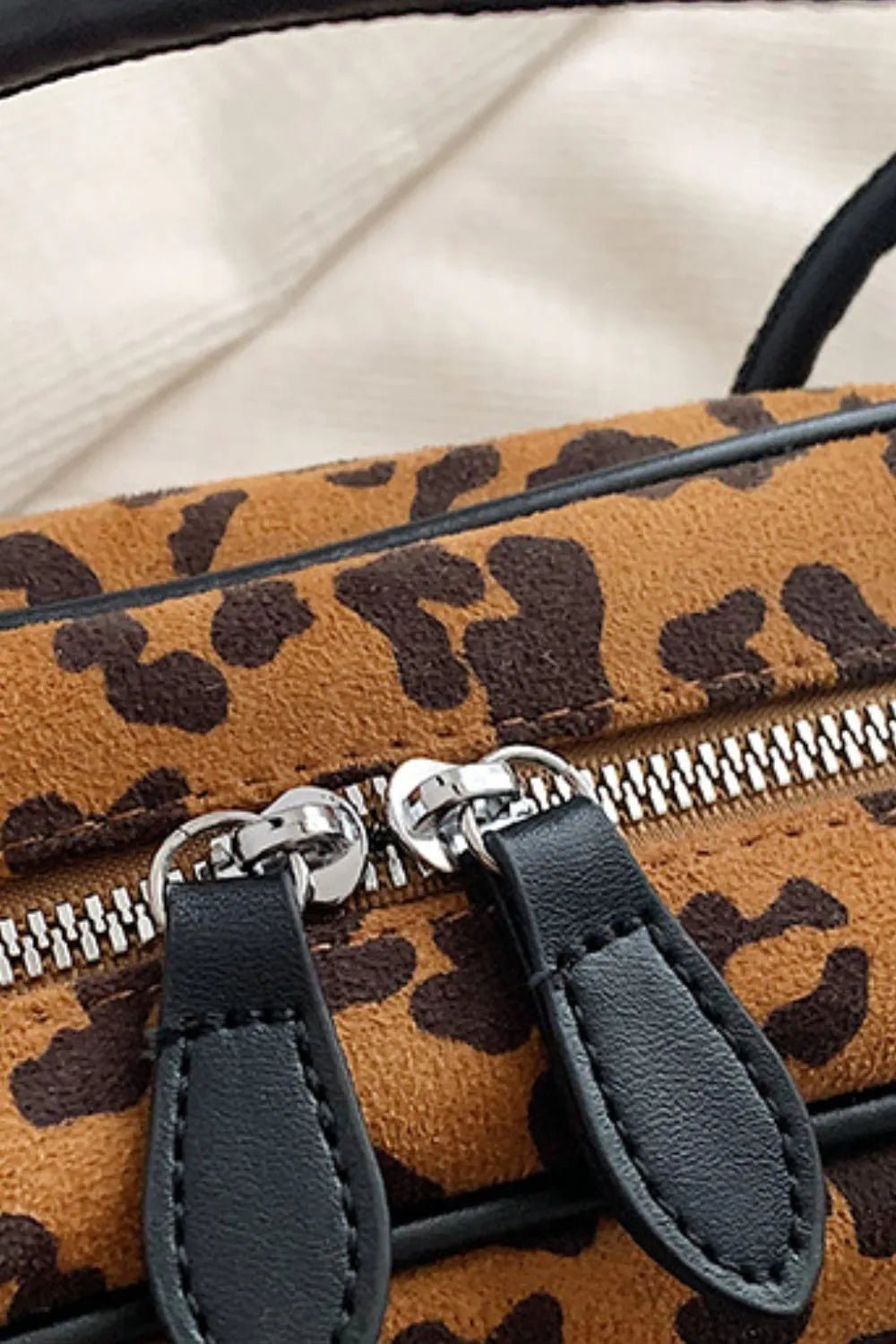 Leopard Suede Medium Shoulder BagBag