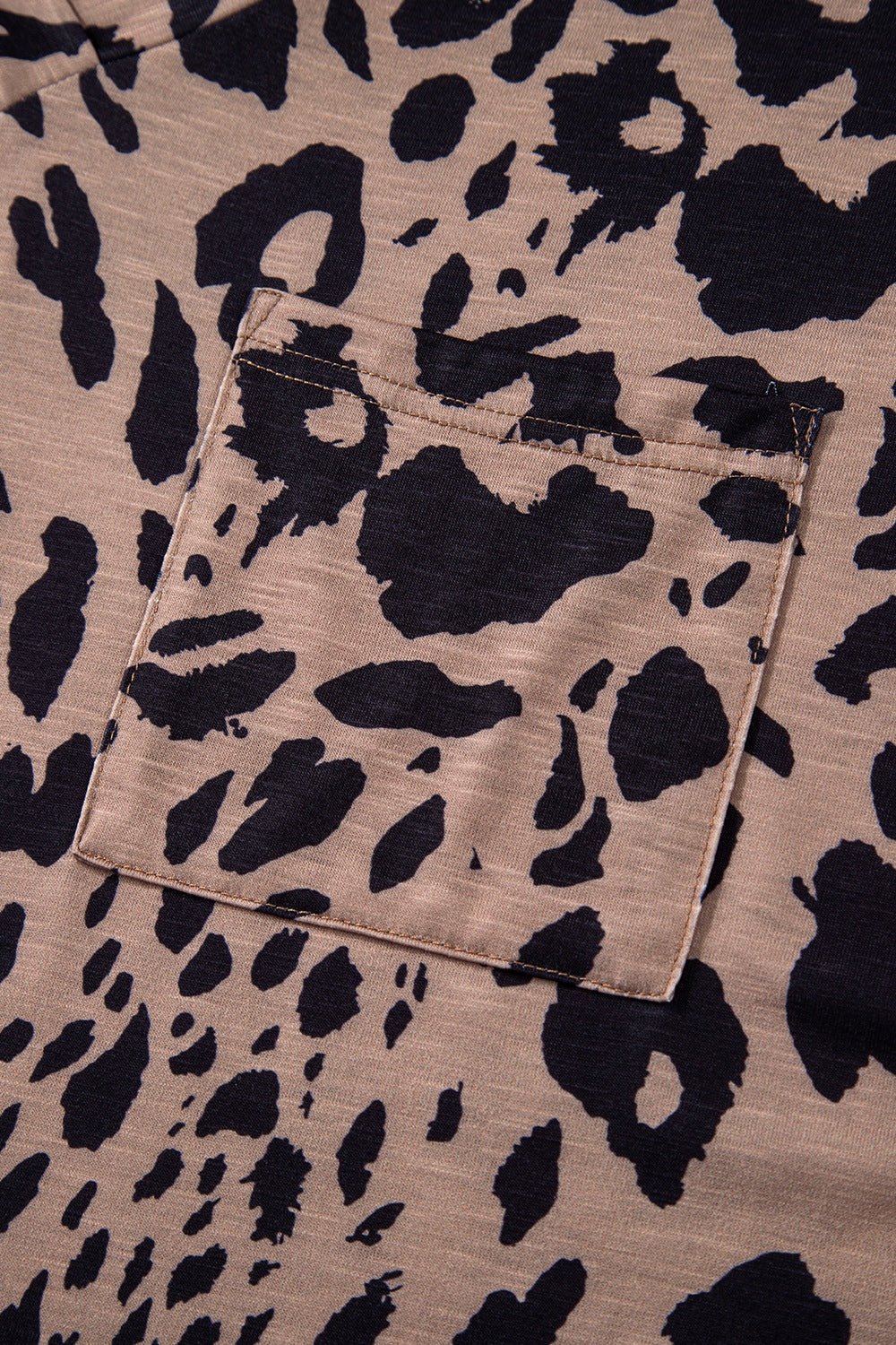 Leopard V - Neck Half Sleeve T-Shirt