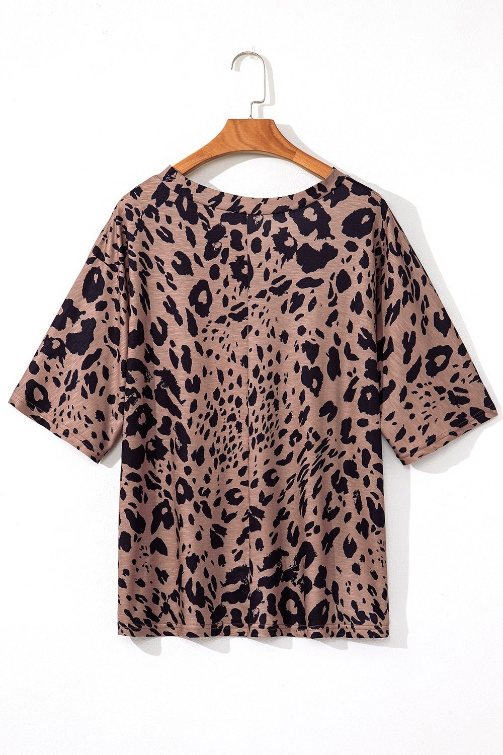 Leopard V - Neck Half Sleeve T-Shirt