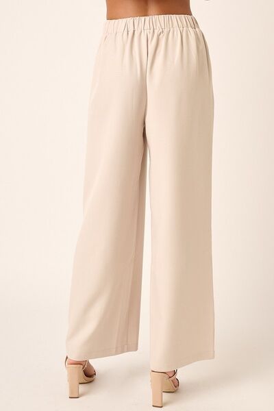 Mittoshop Inverted Pleat Detail Wide Leg Pants
