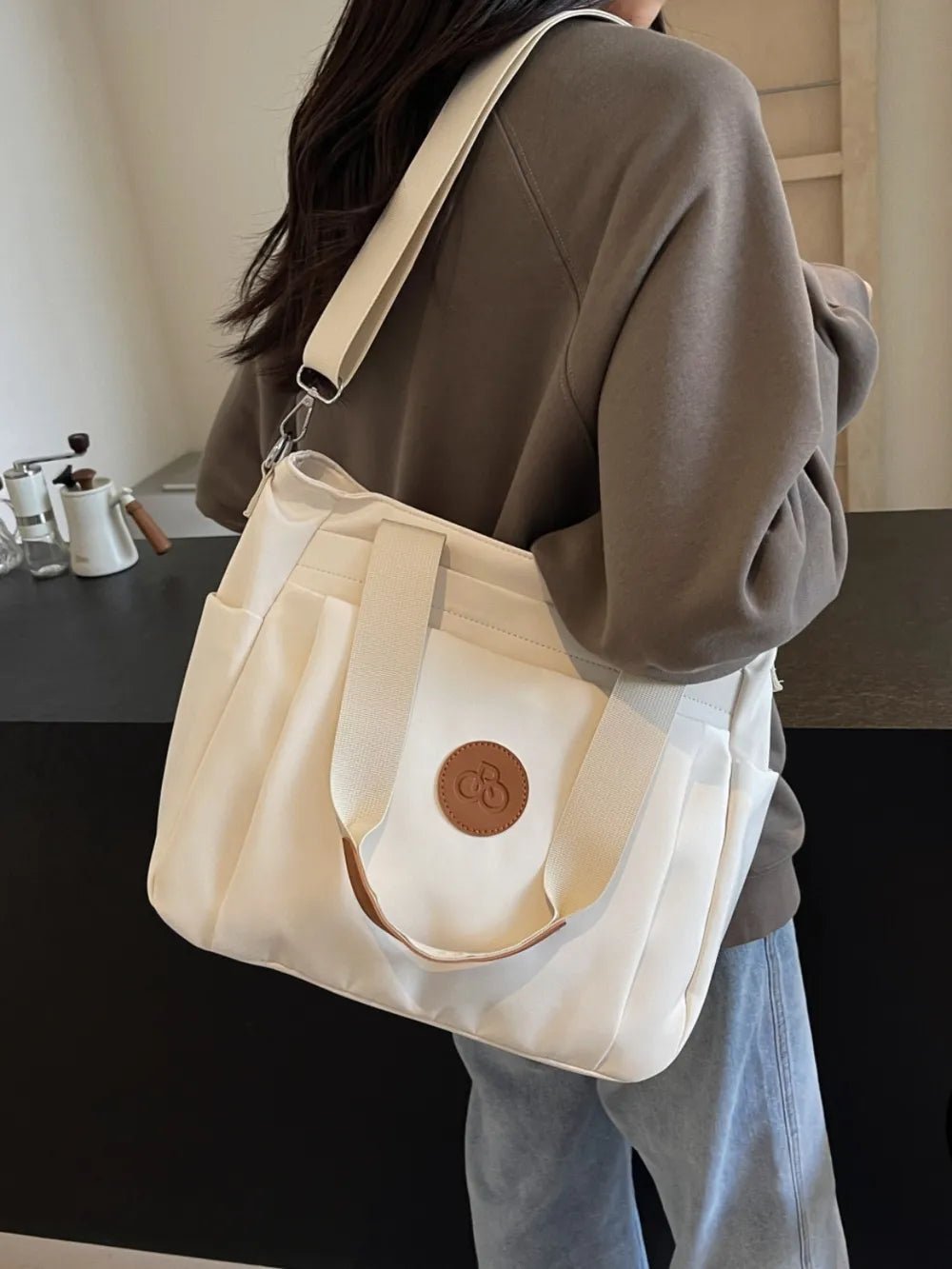 Nylon Solid Color Tote BagBag
