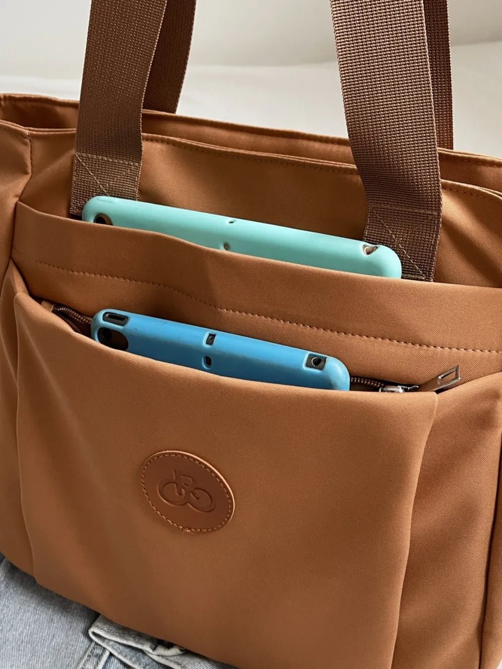 Nylon Solid Color Tote BagBag