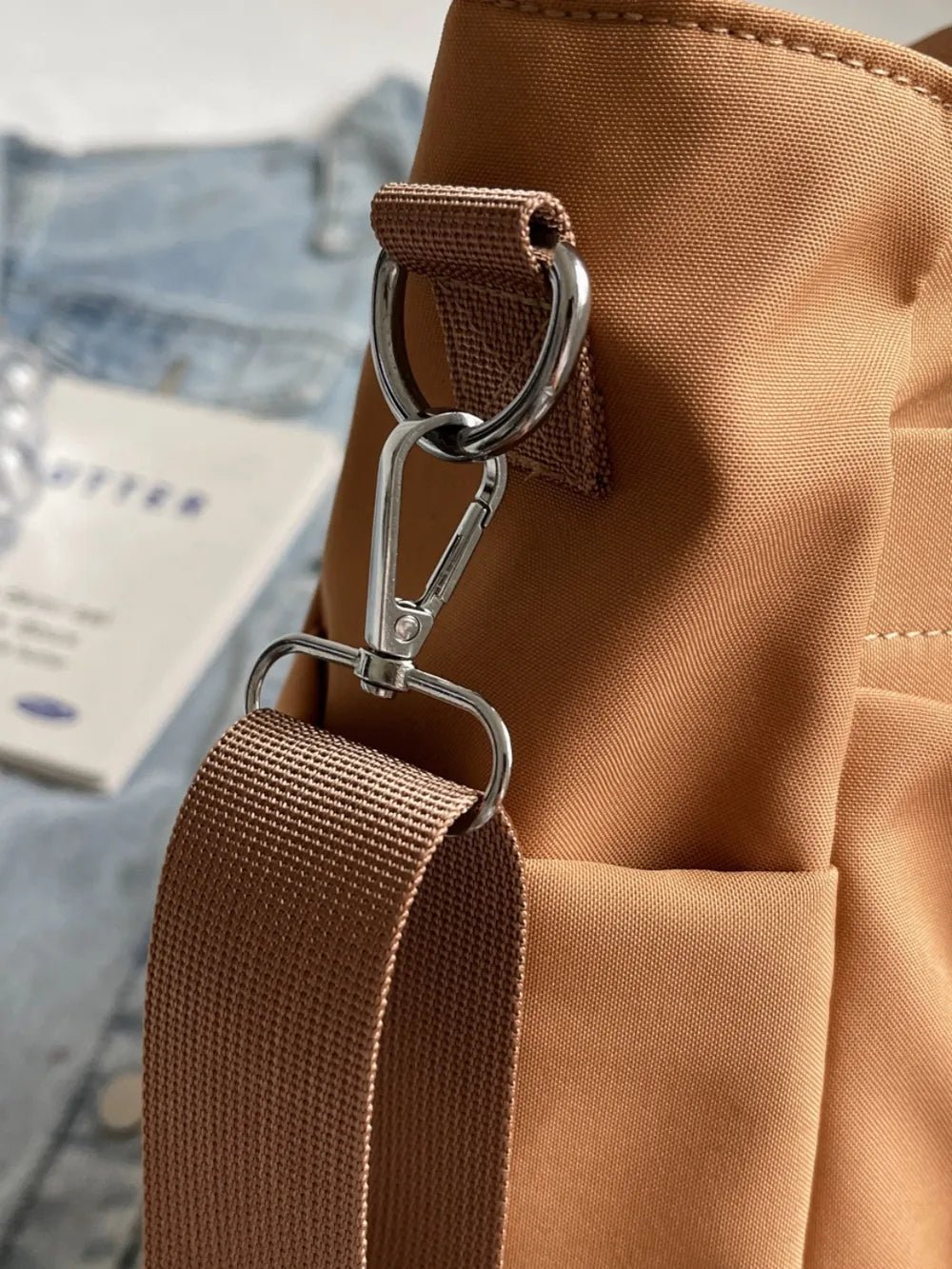 Nylon Solid Color Tote BagBag