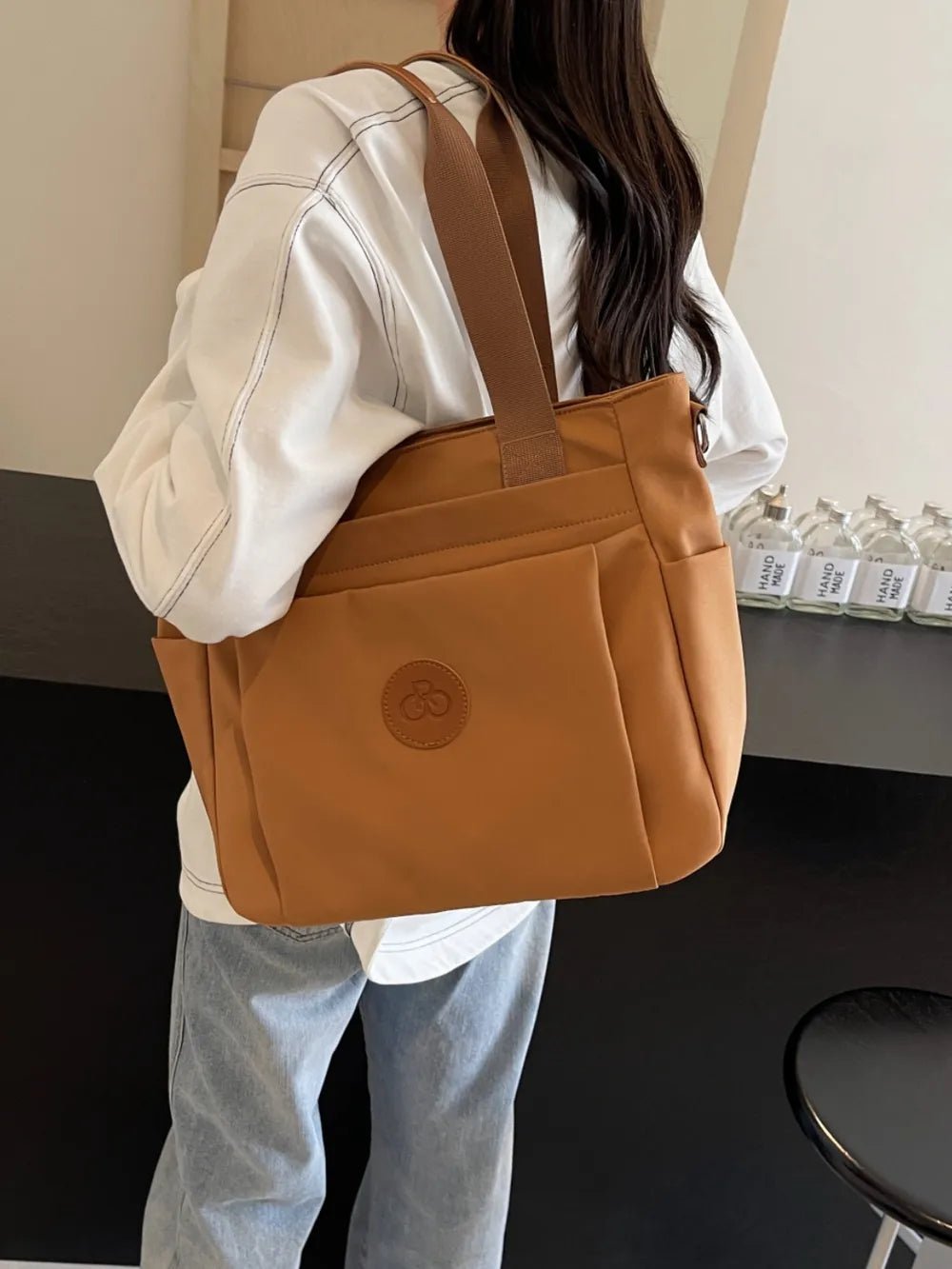Nylon Solid Color Tote BagBag