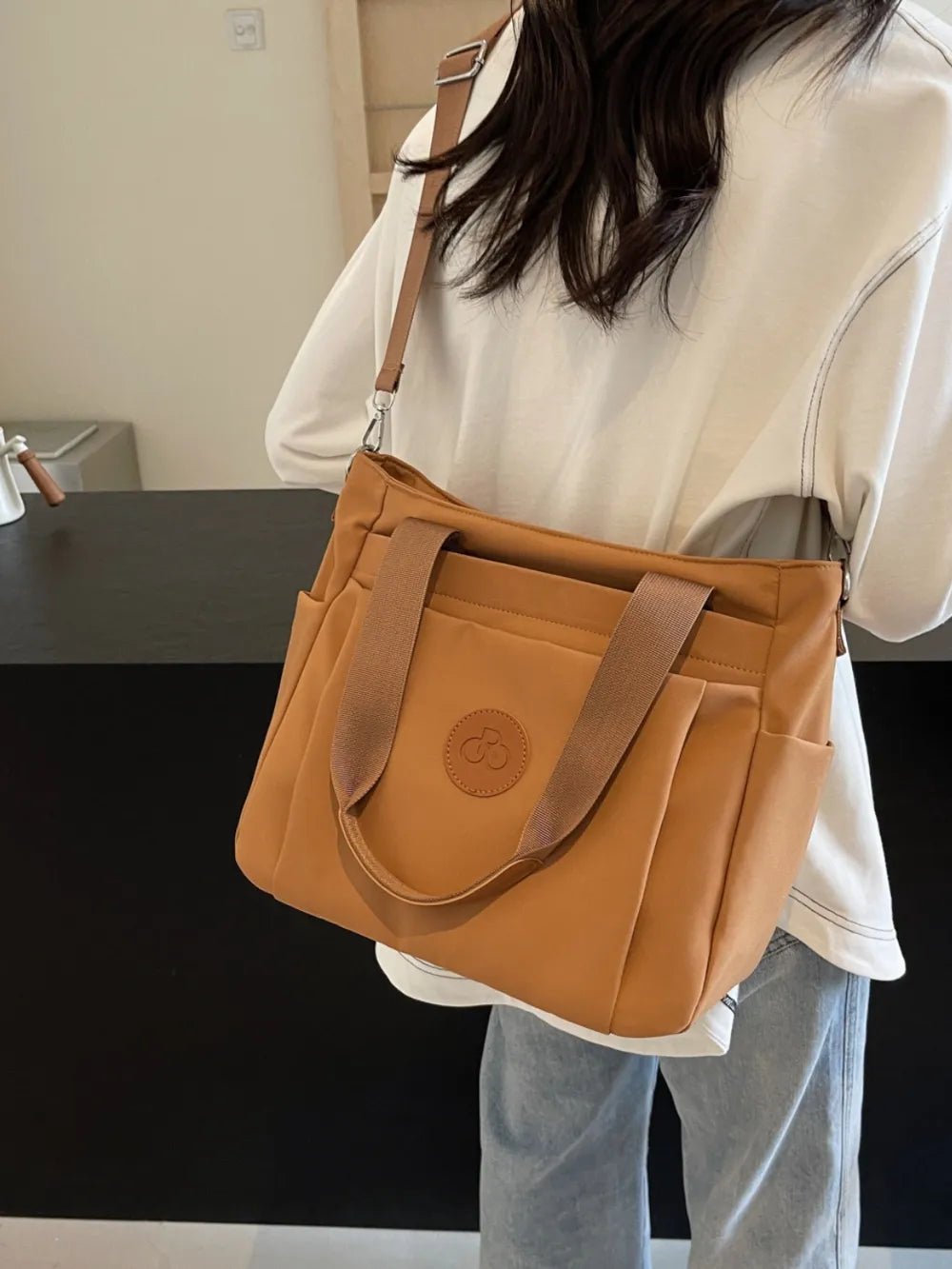 Nylon Solid Color Tote BagBag