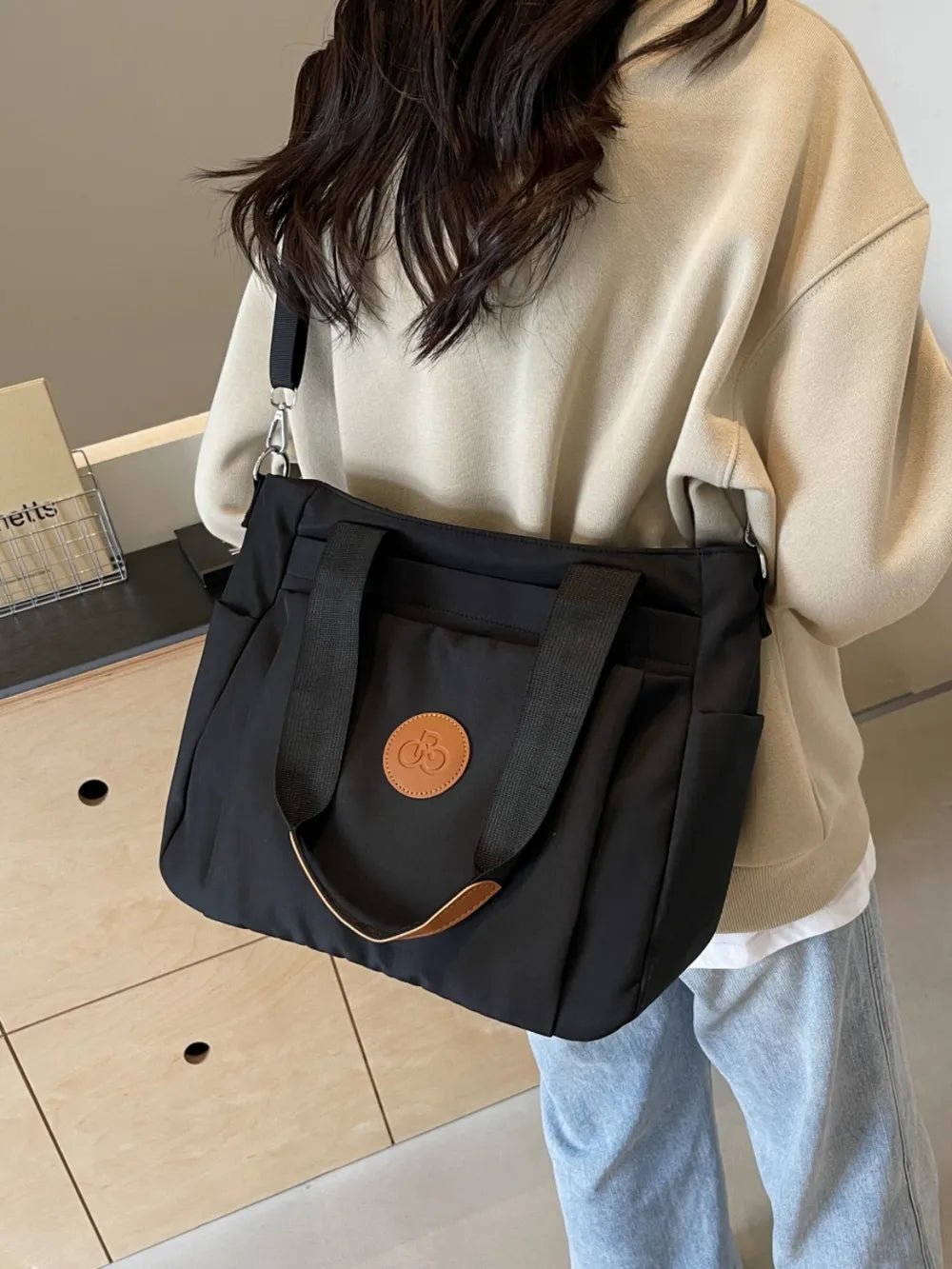 Nylon Solid Color Tote BagBag