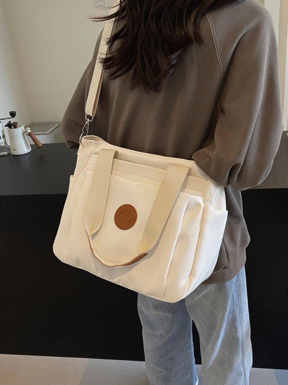Nylon Solid Color Tote BagBag