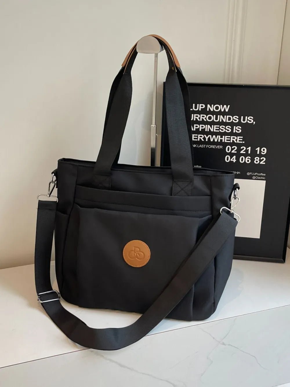 Nylon Solid Color Tote BagBag