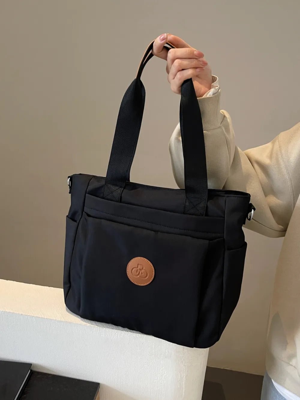 Nylon Solid Color Tote BagBag