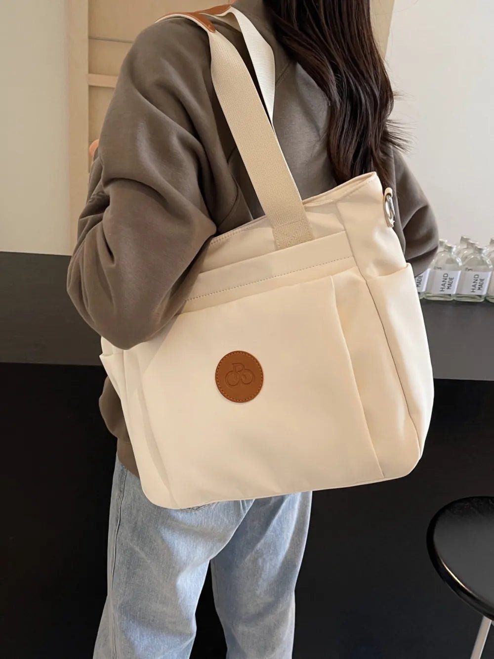 Nylon Solid Color Tote BagBag