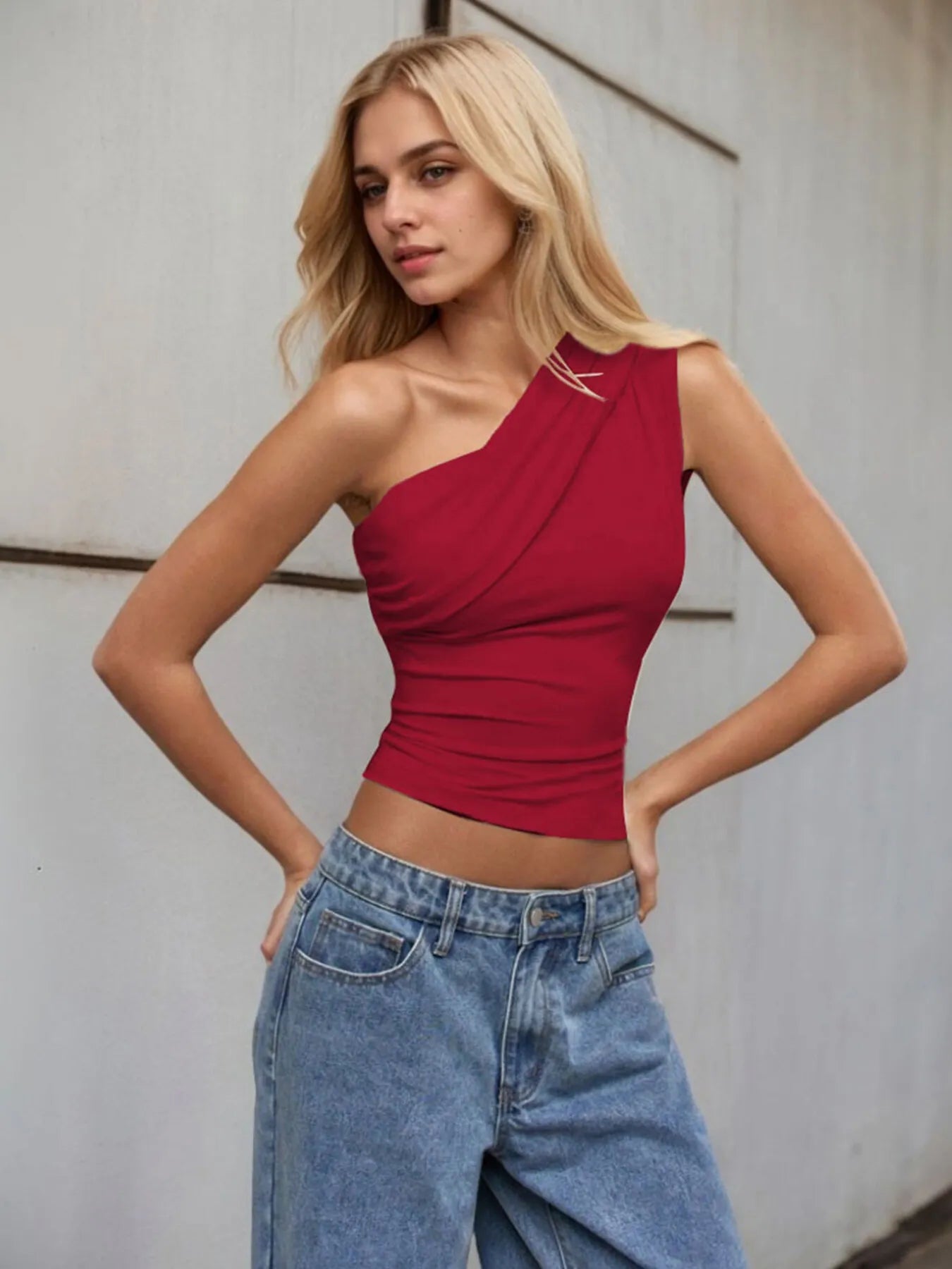One - Shoulder Tank Top