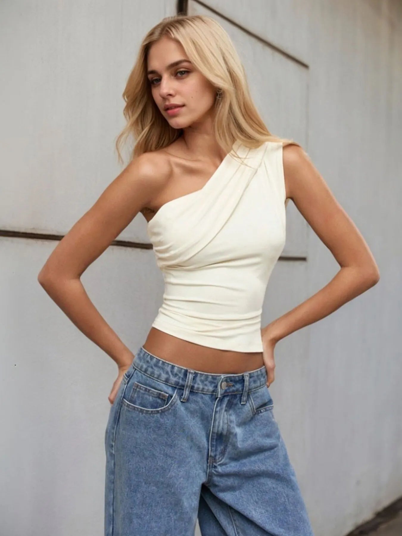 One - Shoulder Tank Top