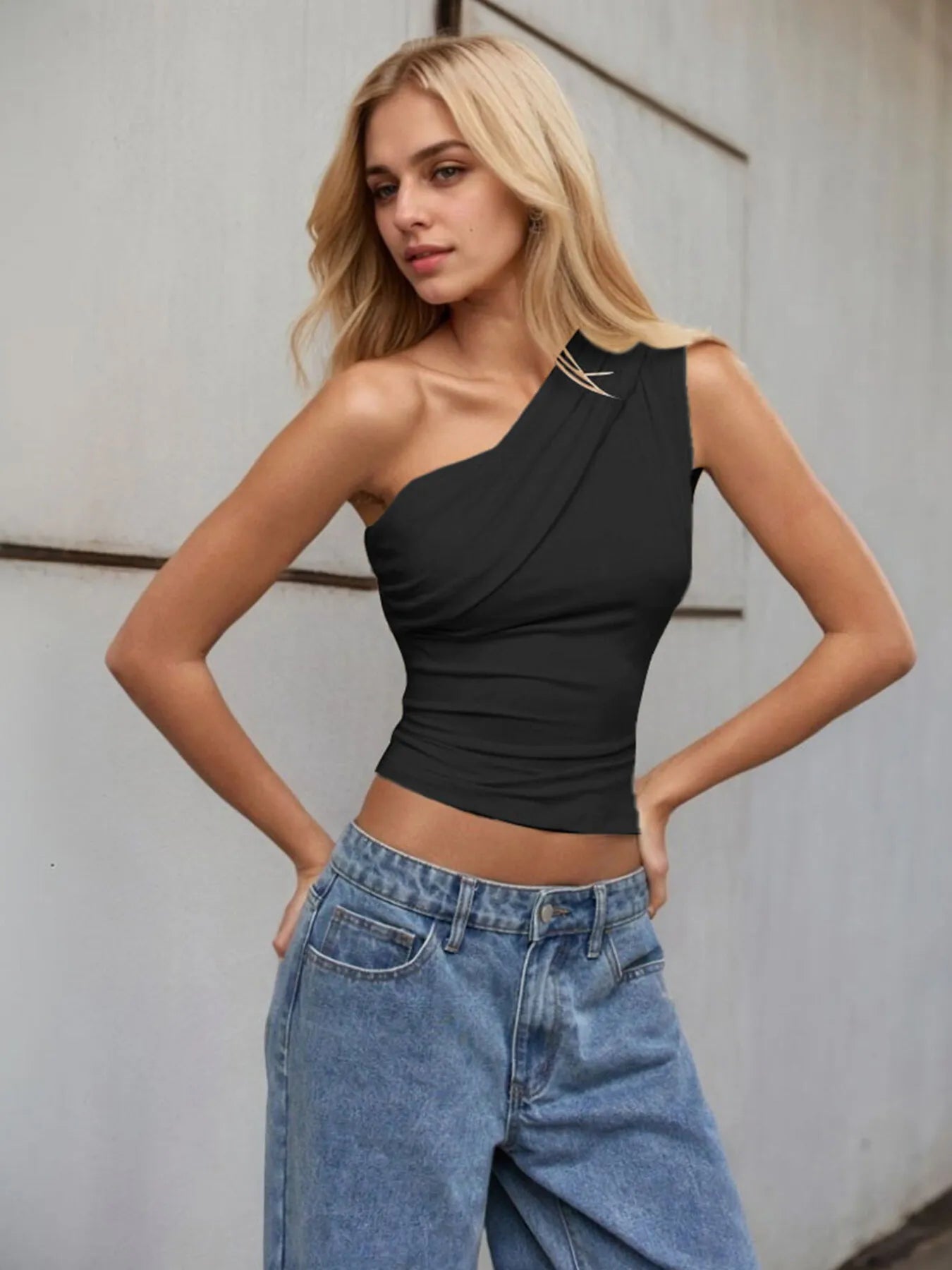 One - Shoulder Tank Top