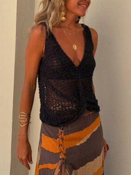 Openwork V - Neck Tank - Classique Collection