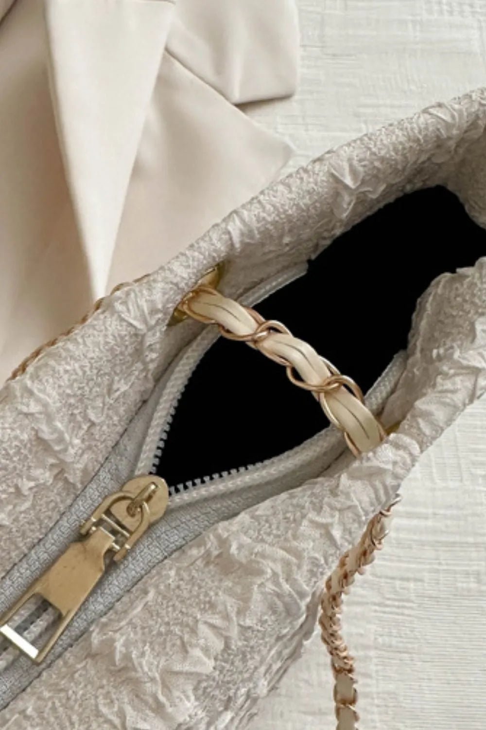 Polyester Texture Chain Tote bagBag