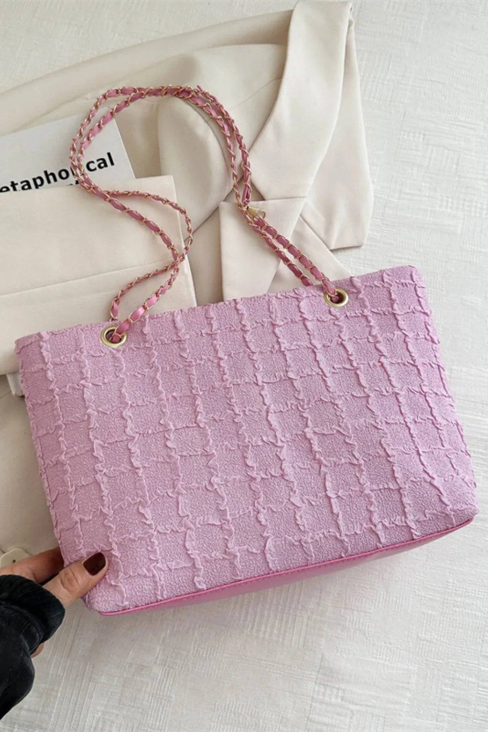 Polyester Texture Chain Tote bagBag