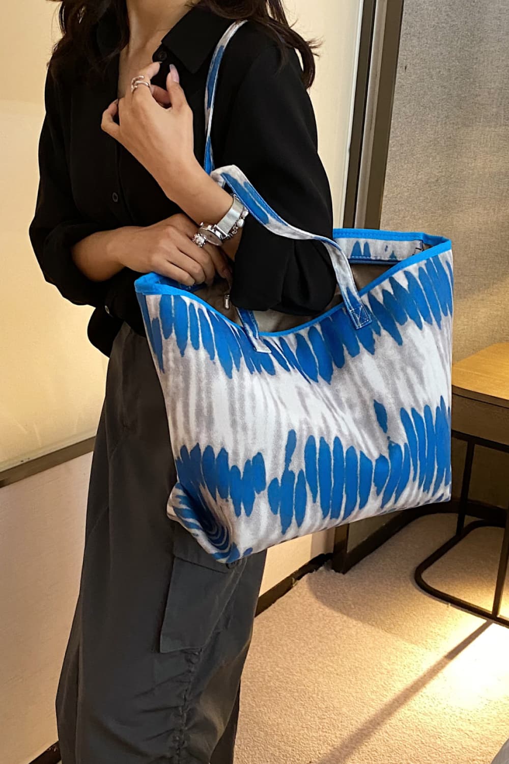 Printed PU Leather Tote BagBag