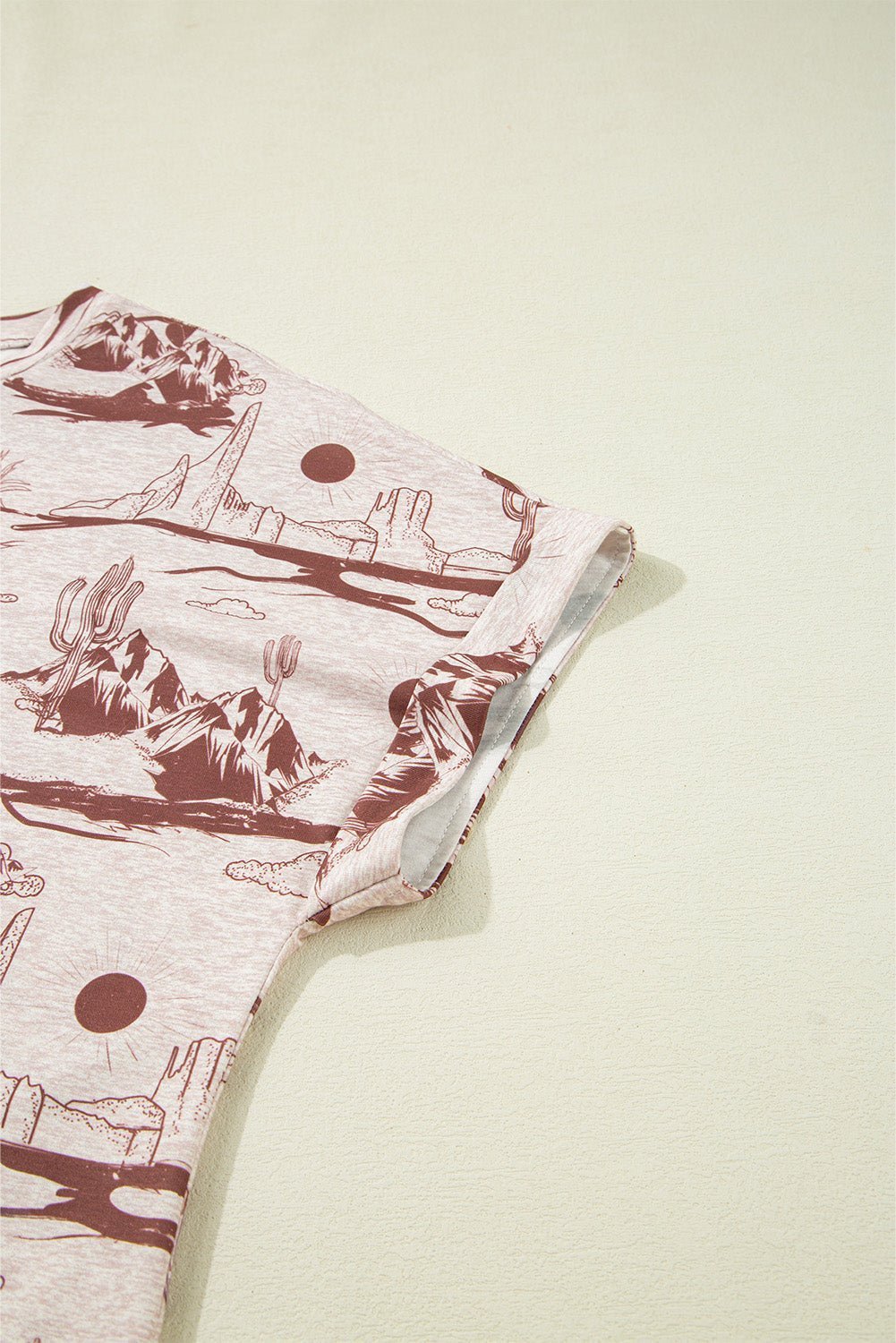 Printed Round Neck Short Sleeve T-Shirt