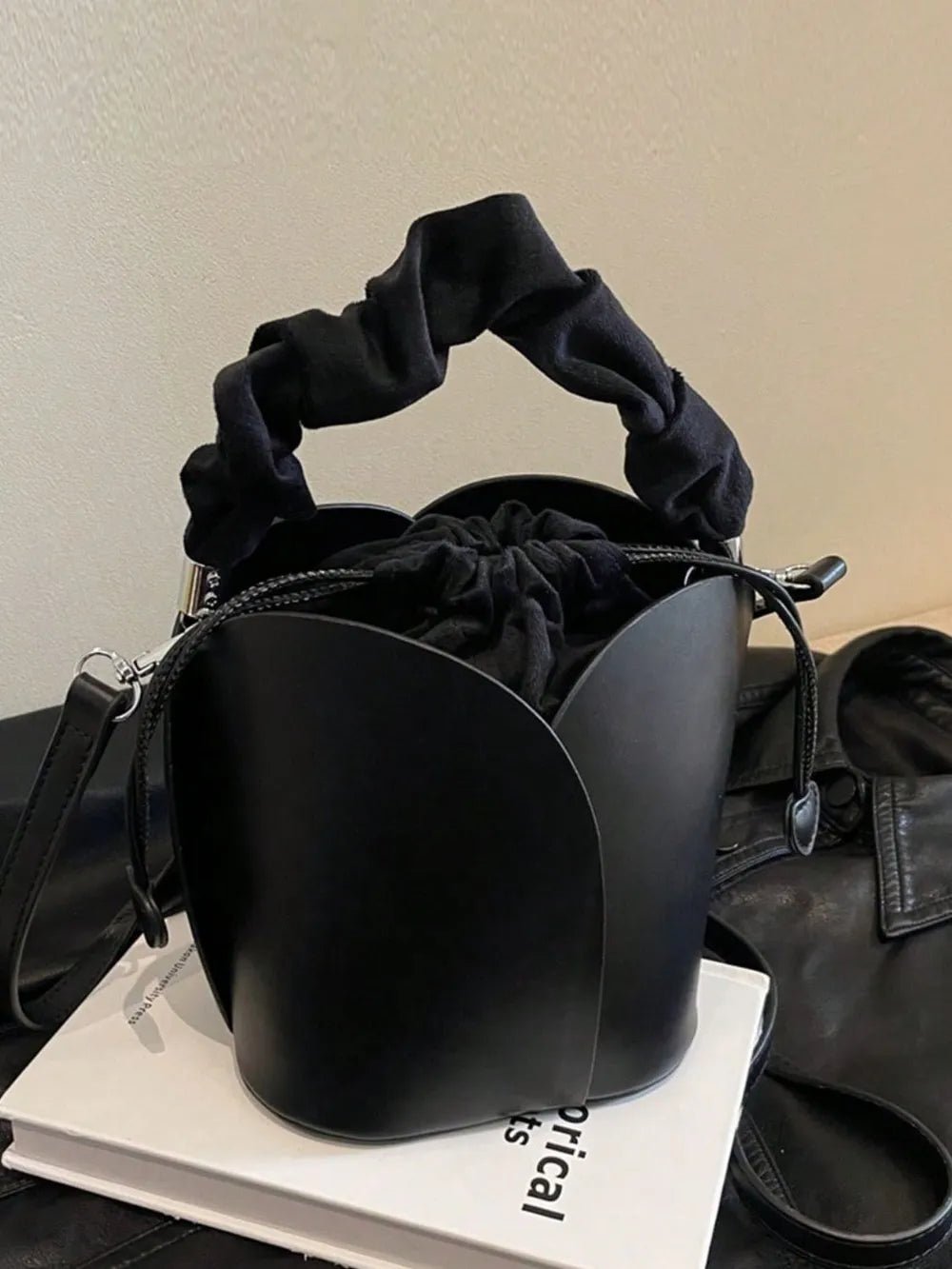 PU Leather Drawstring Bucket BagBag