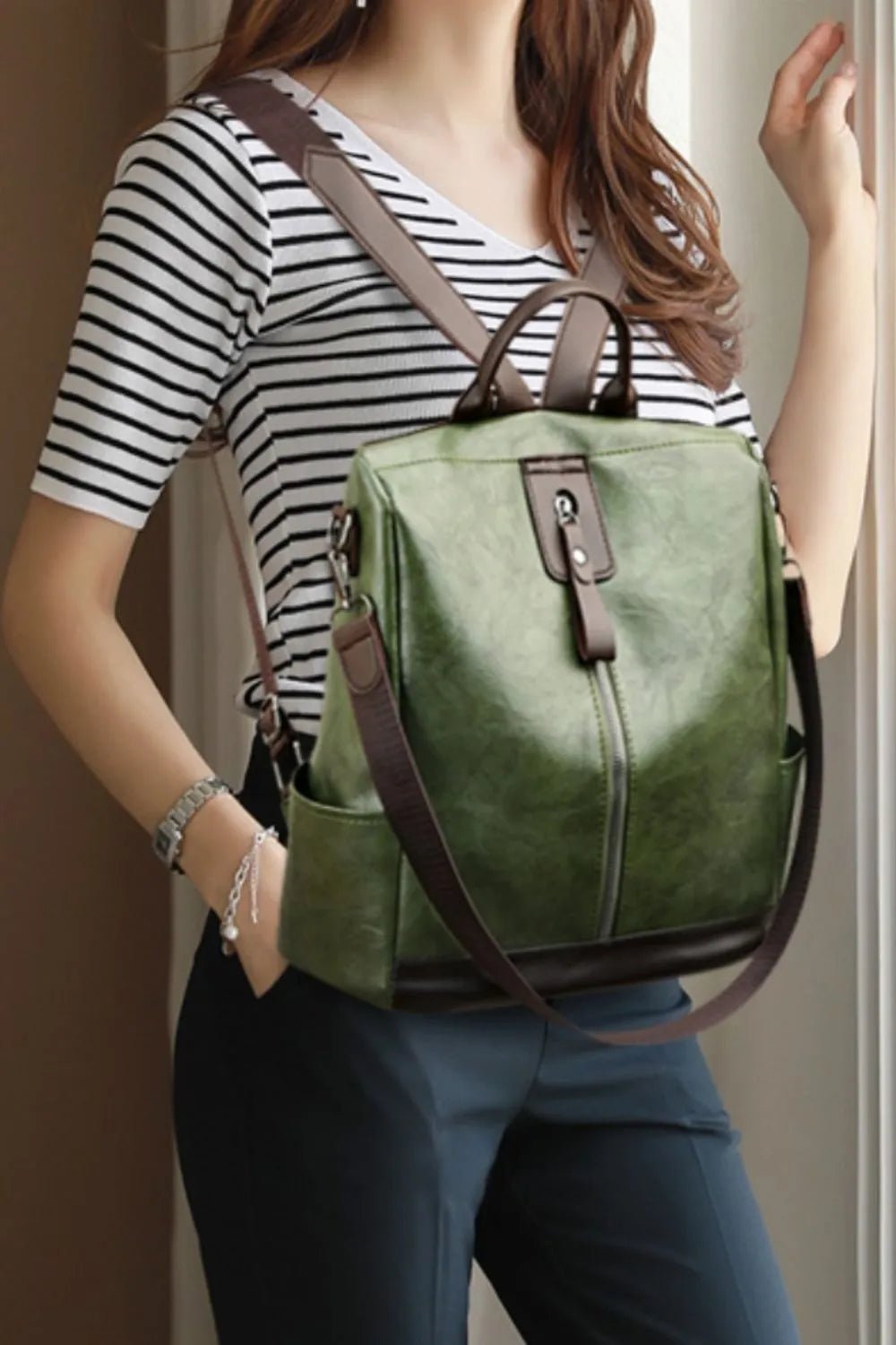 PU Leather Large Backpack BagBag