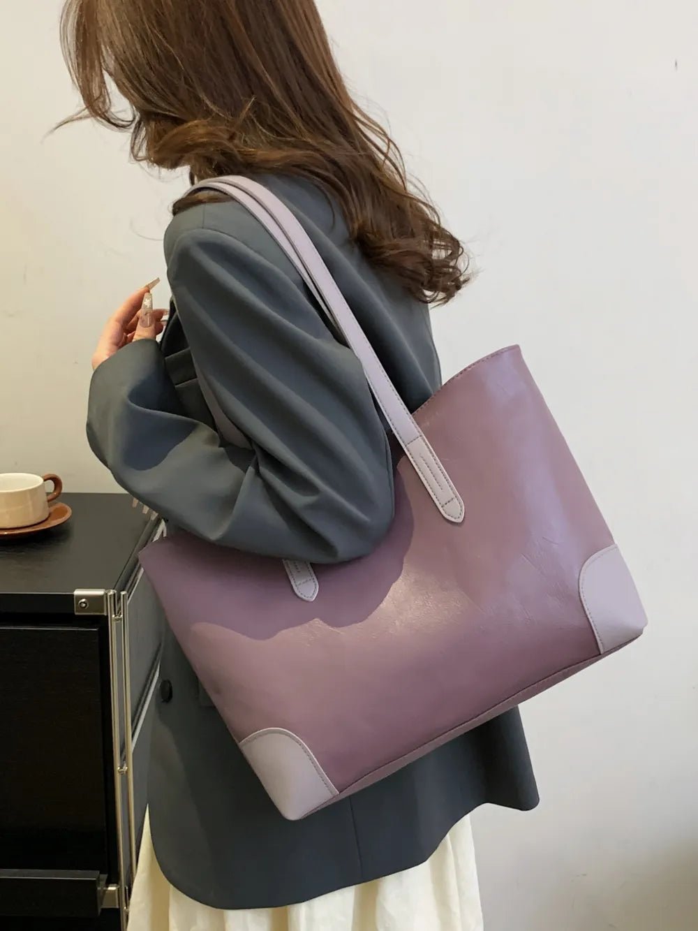 PU Leather Medium Tote BagBag