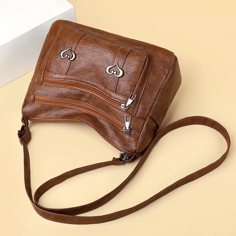 PU Leather Multi - Pockets Crossbody BagBag