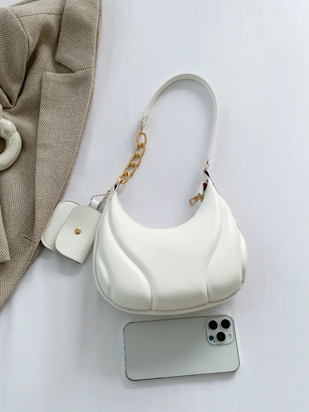 PU Leather Shoulder Bag with EarPods BagBag