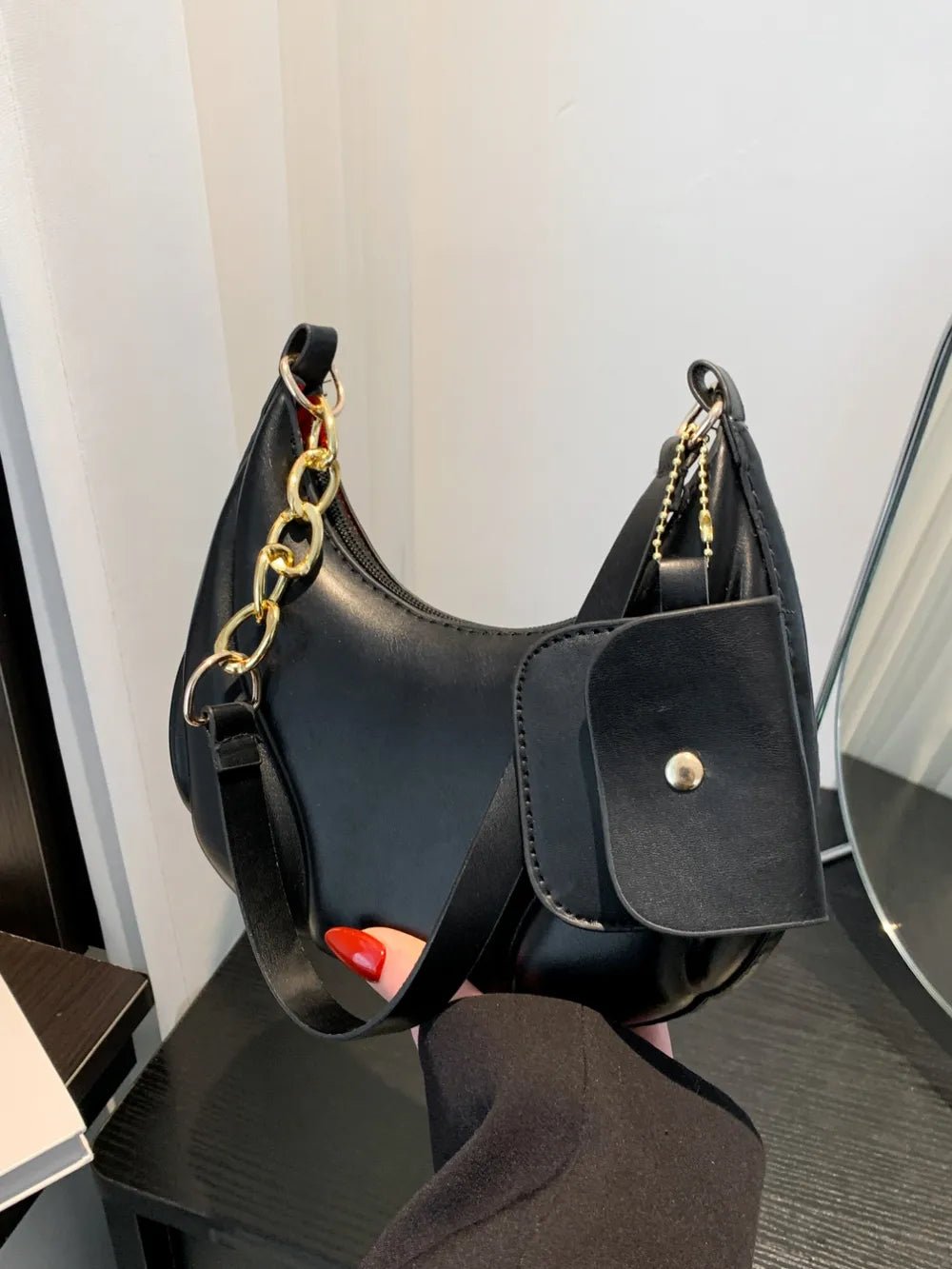 PU Leather Shoulder Bag with EarPods BagBag