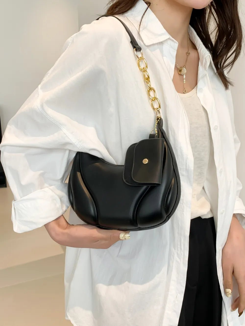 PU Leather Shoulder Bag with EarPods BagBag