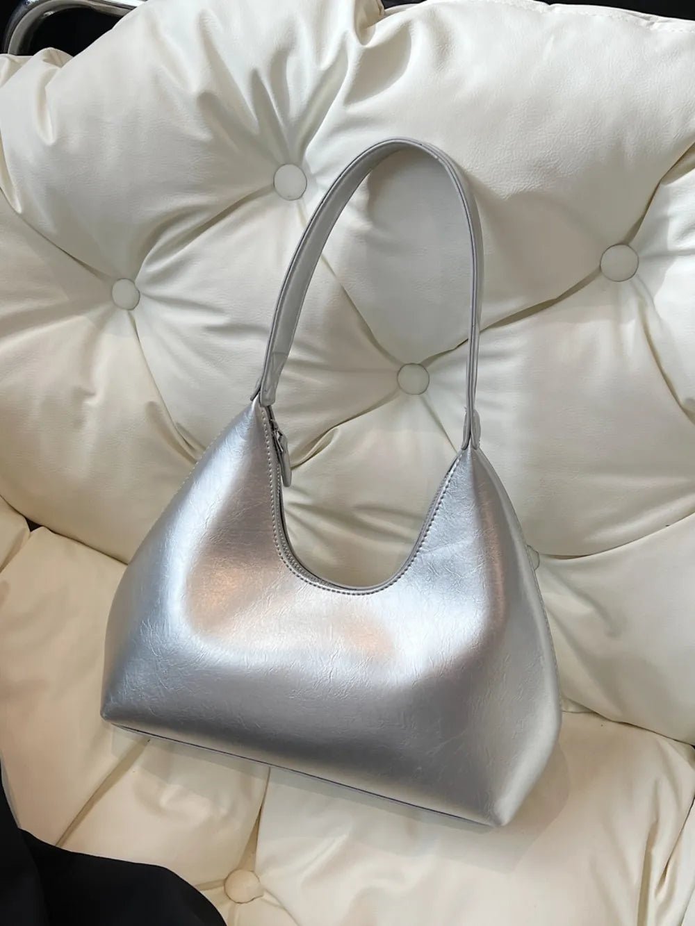 PU Leather Shoulder Bag with ZipBag