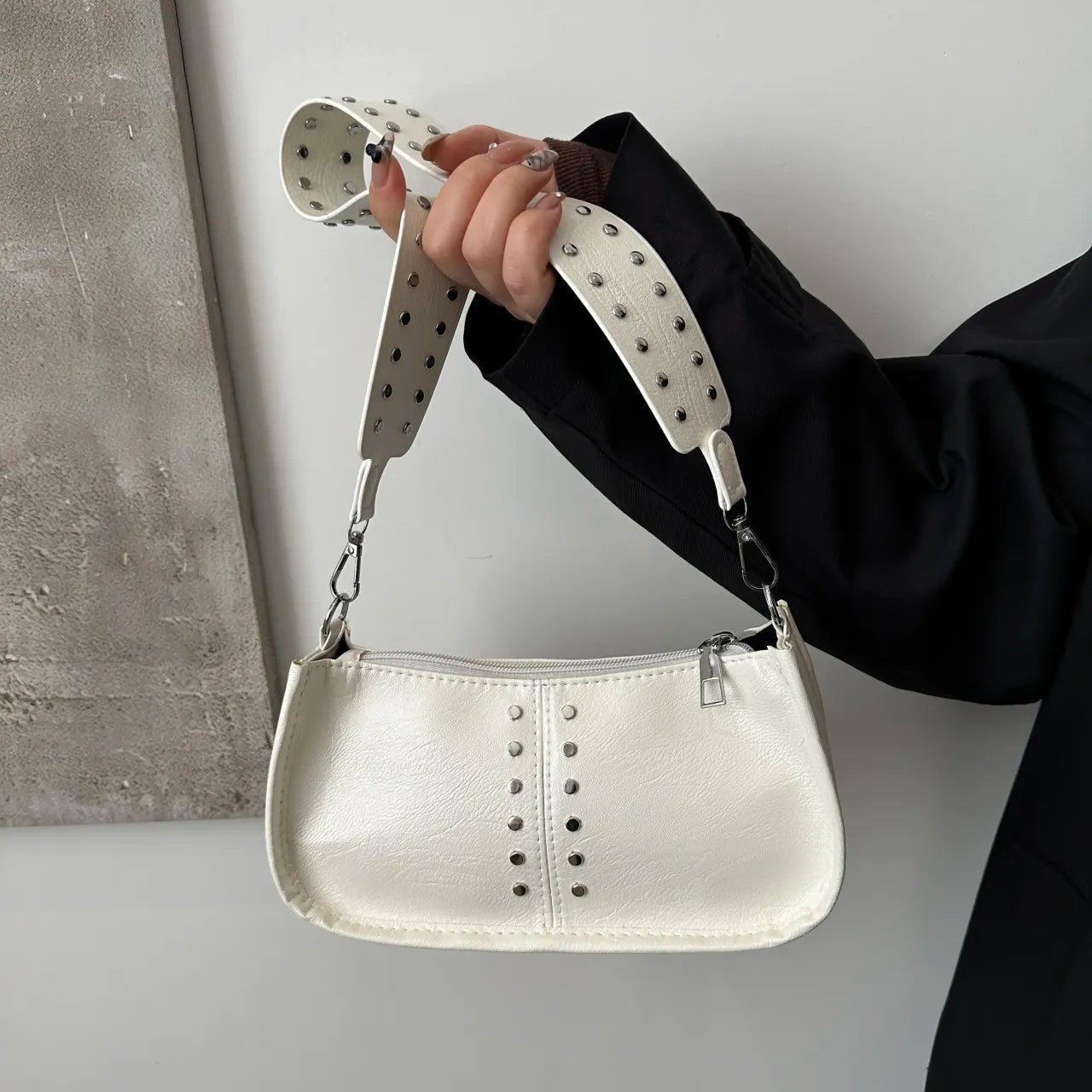 PU Leather Studded Shoulder BagBag