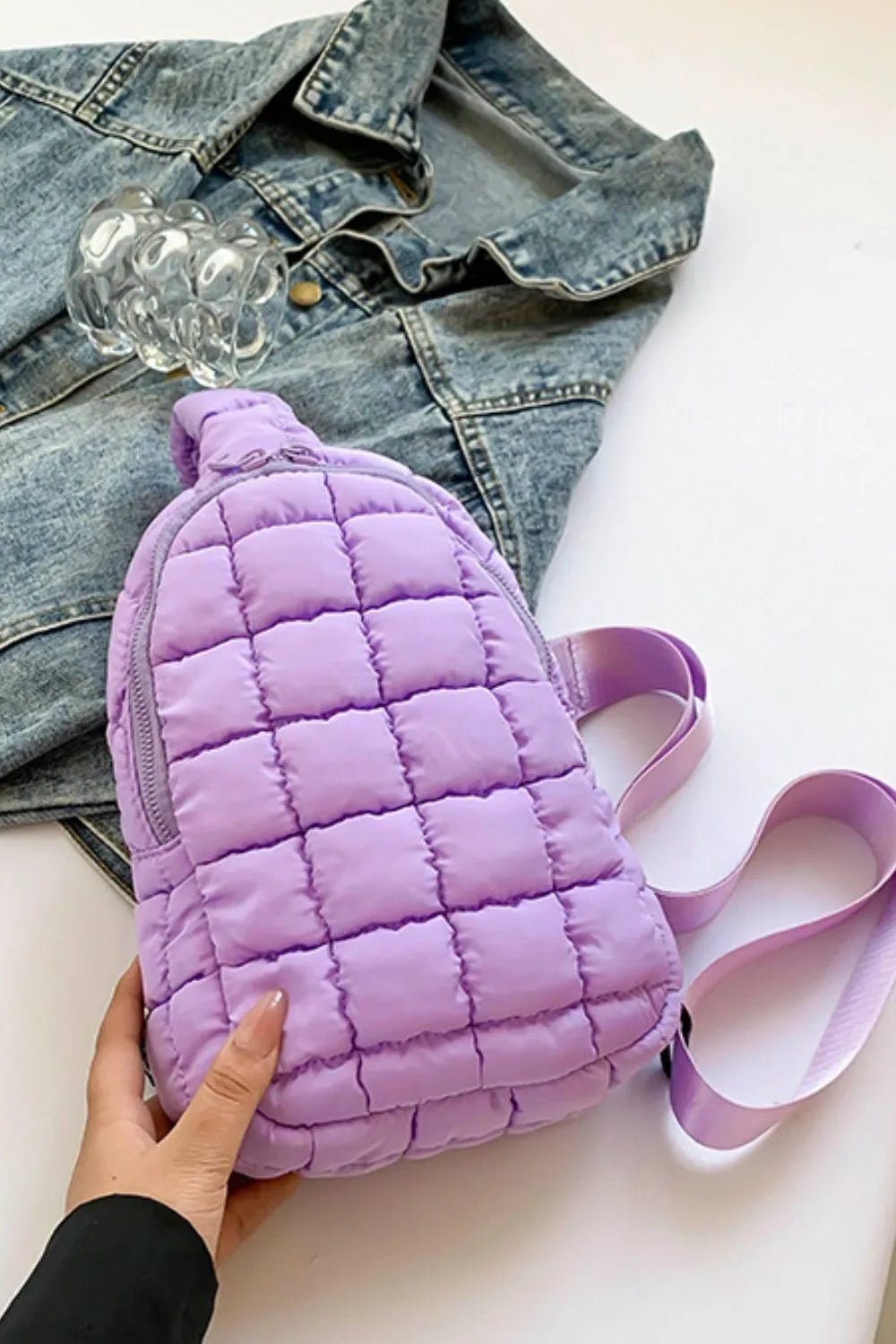 Quilted Nylon Crossbody BagBag