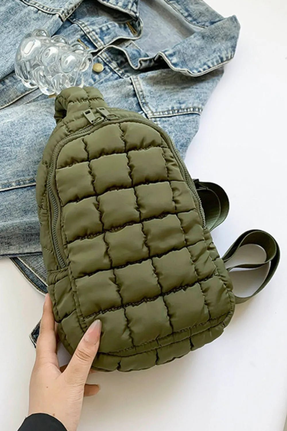 Quilted Nylon Crossbody BagBag