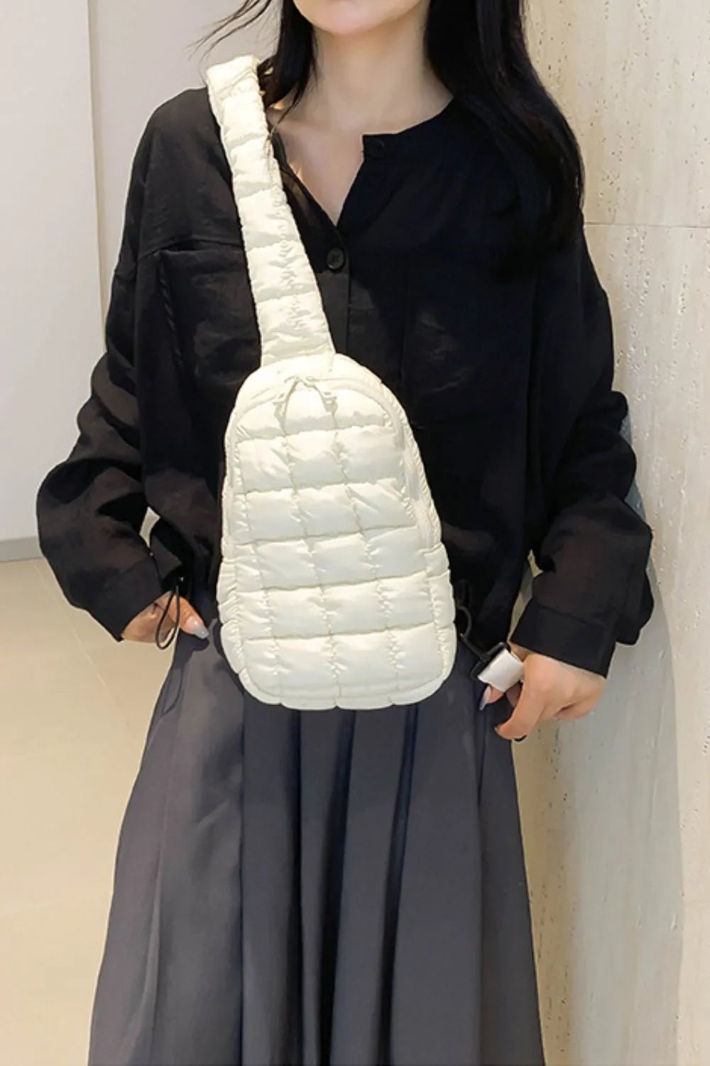 Quilted Nylon Crossbody BagBag