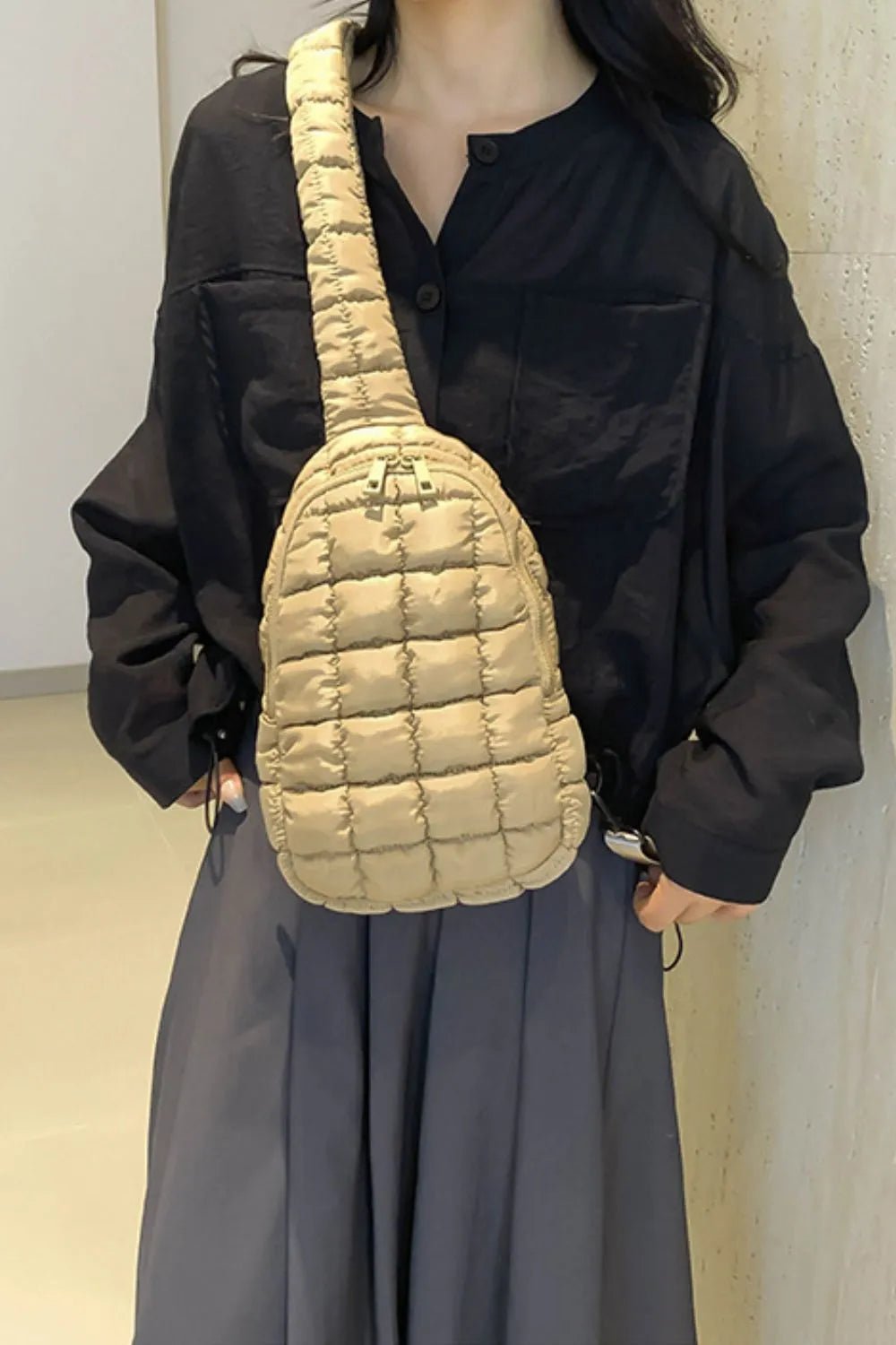 Quilted Nylon Crossbody BagBag
