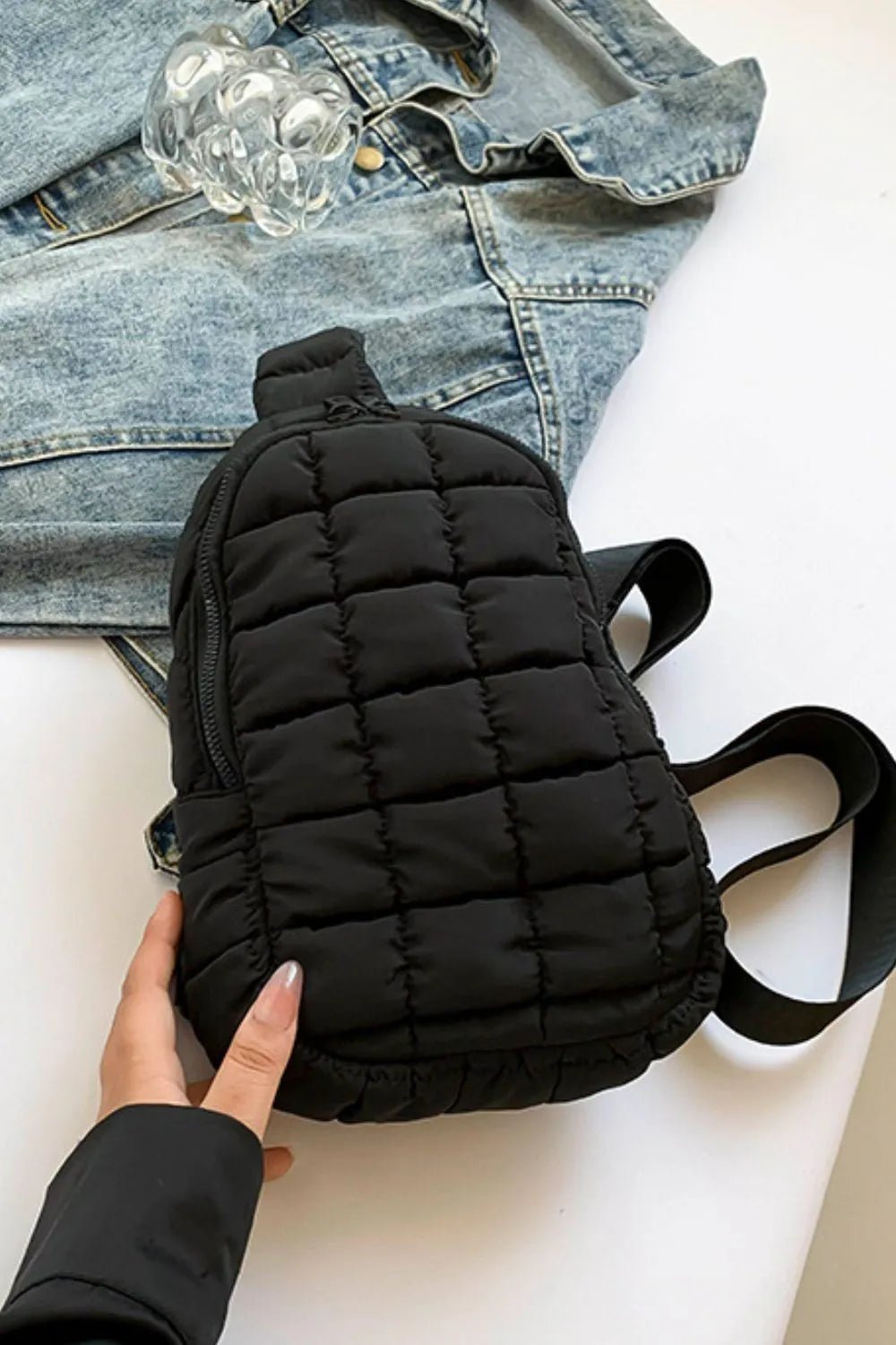 Quilted Nylon Crossbody BagBag