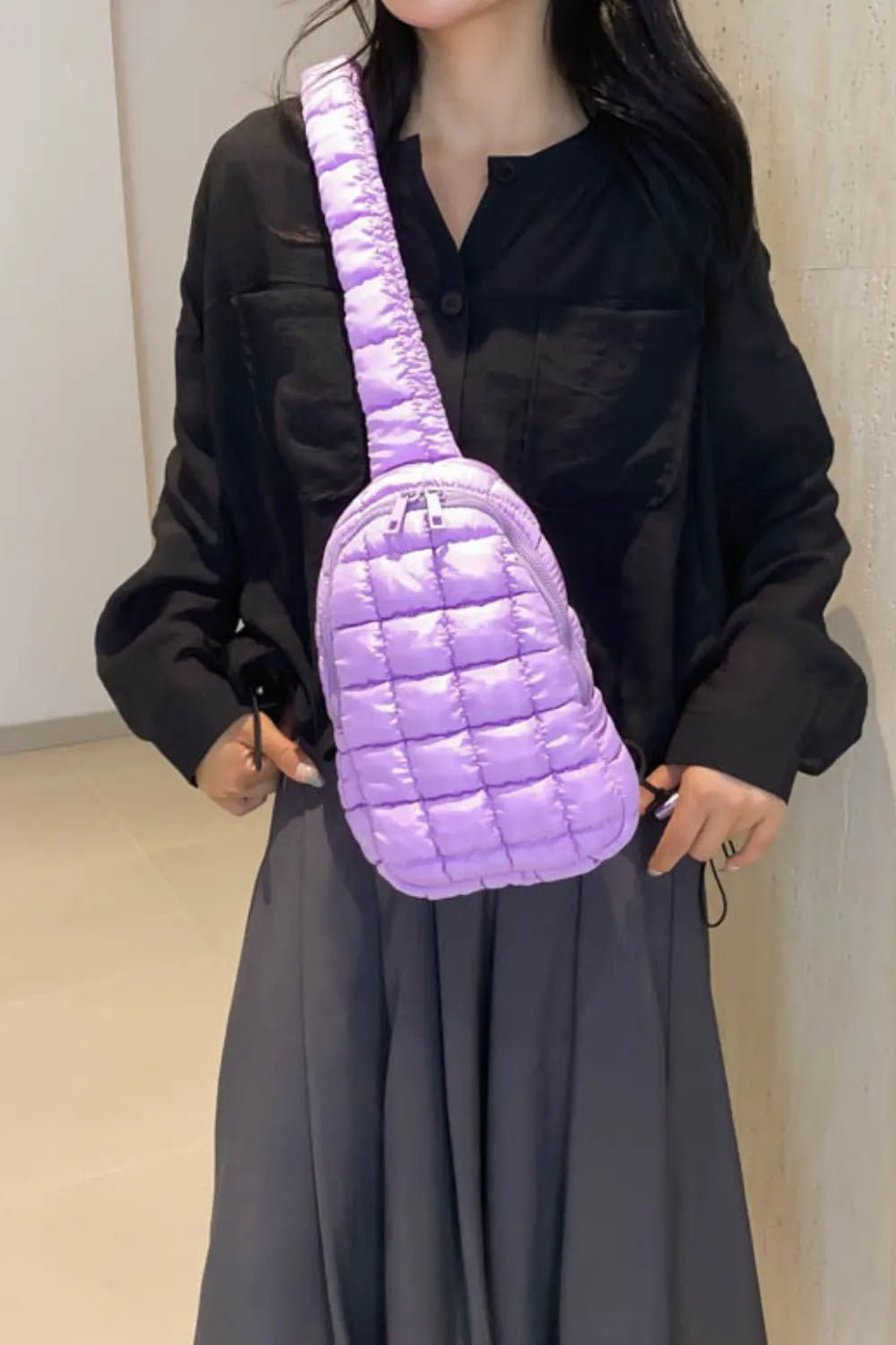 Quilted Nylon Crossbody BagBag