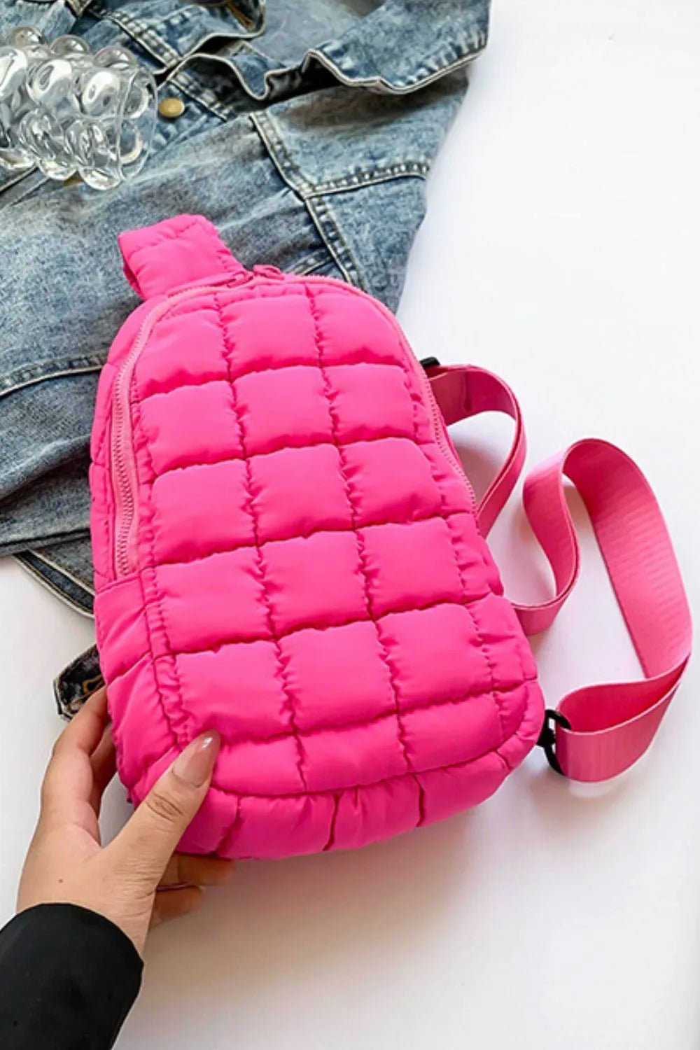 Quilted Nylon Crossbody BagBag
