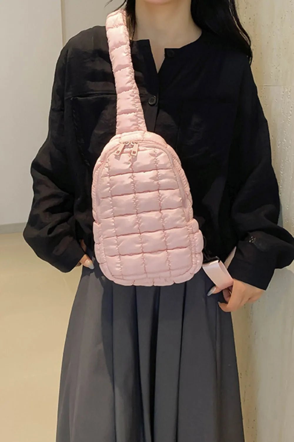 Quilted Nylon Crossbody BagBag