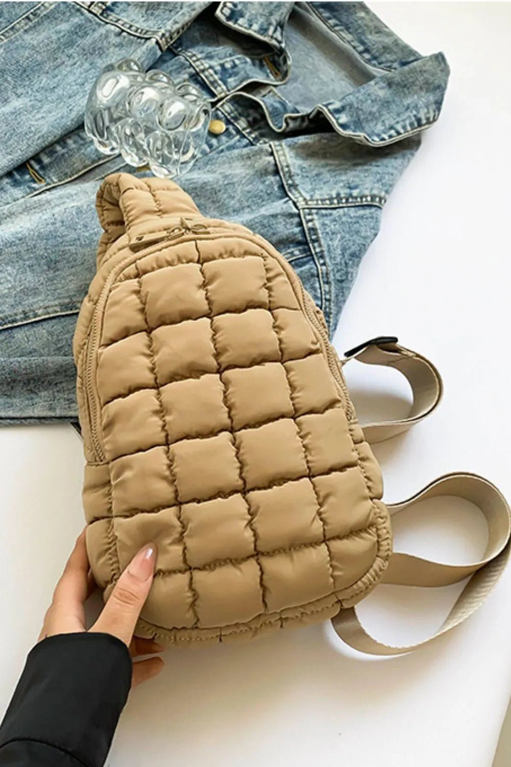 Quilted Nylon Crossbody BagBag